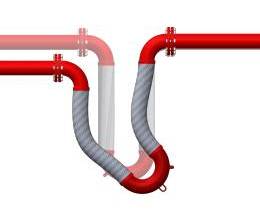 п-образная гибкая сеймовставка сильфонный п-образный компенсатор