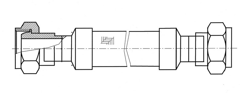 металлический шланг МШШС чертеж металлический шланг МШШС схема