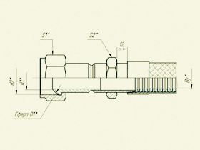 продаем металлорукав с арматурой Сферический ниппель, накидная гайка с трубной резьбой продаем металлорукав с арматурой Сферический ниппель, накидная гайка с трубной резьбой