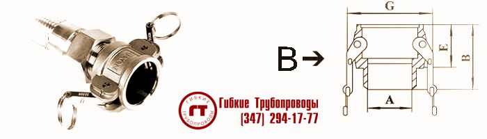 металлорукав camlock тип B металлорукав камлок тип B