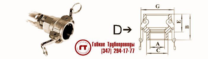 металлорукав camlock тип D металлорукав камлок тип D